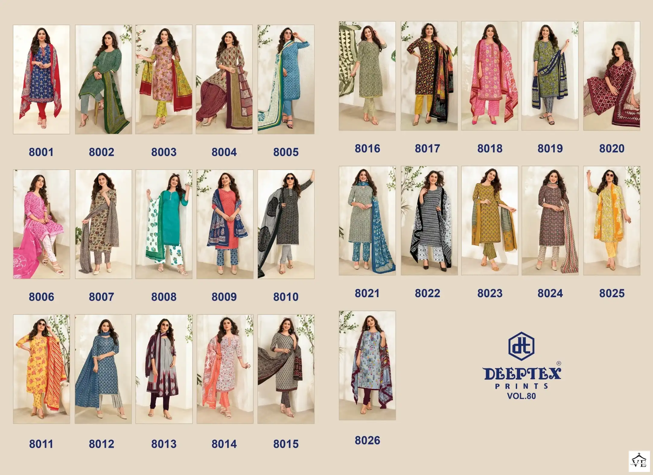 Deeptex Miss India Vol 80 Cotton Wholesale Daily Wear Suits Catalog - Image 27