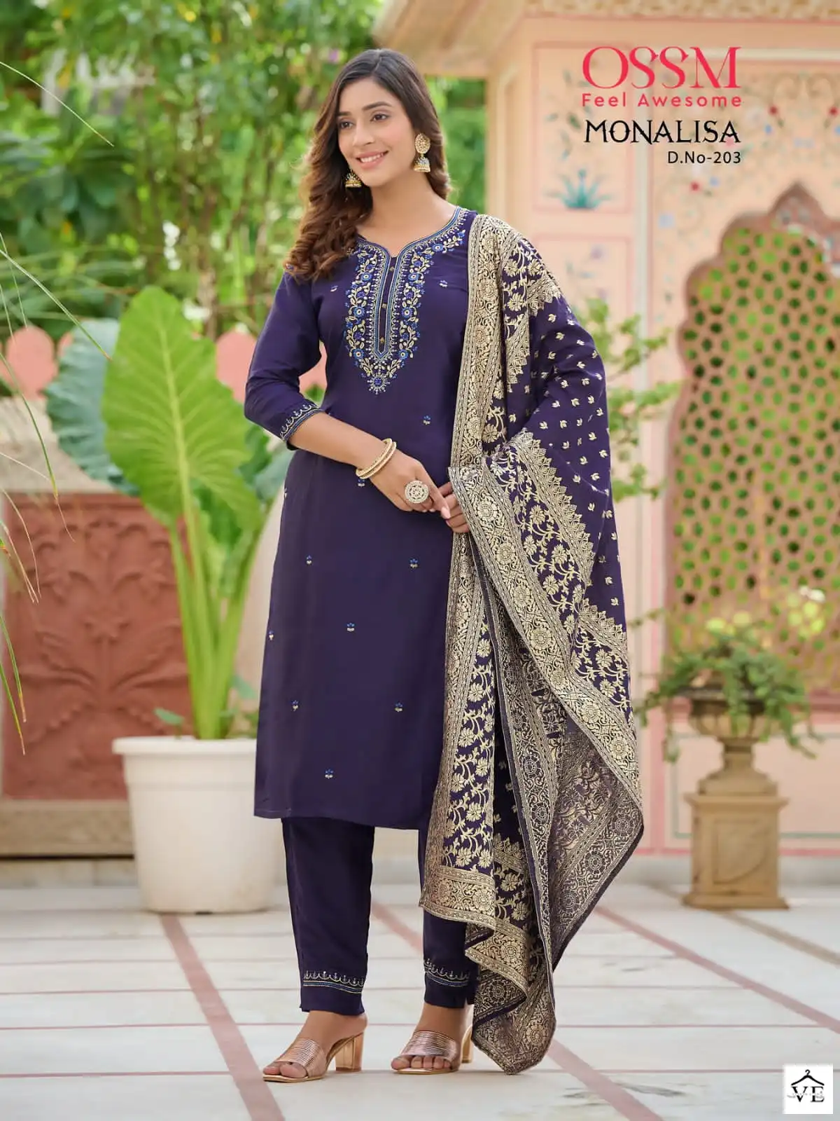 Ossm Monalisa Premium Viscose Muslin Slub Wholesale Readymade Suits Catalog — Wholesale Salwar Suits, MPA wholesale from Surat - Gallery Image 5