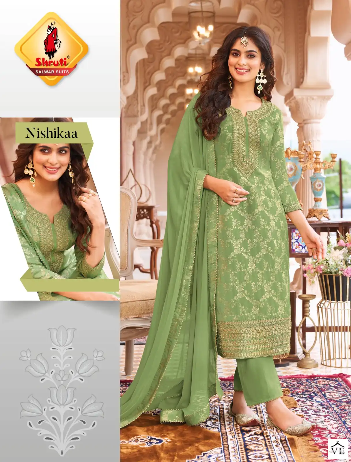 VE Morni Pure Viscose Jacquard Wholesale Readymade Suits Catalog — Wholesale Salwar Suits, MPA wholesale from Surat — view 3