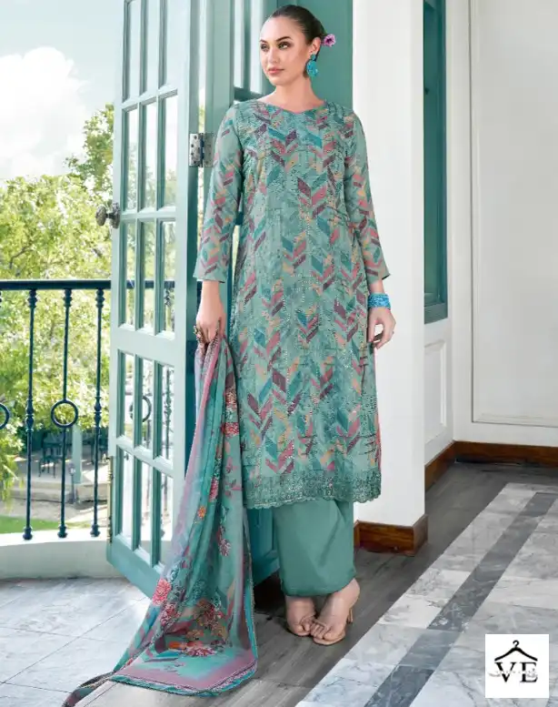 Alok Suits Muskaan Muslin Wholesale Fancy Salwar Suit Catalog — Wholesale Salwar Suits, MPA wholesale from Surat — view 1