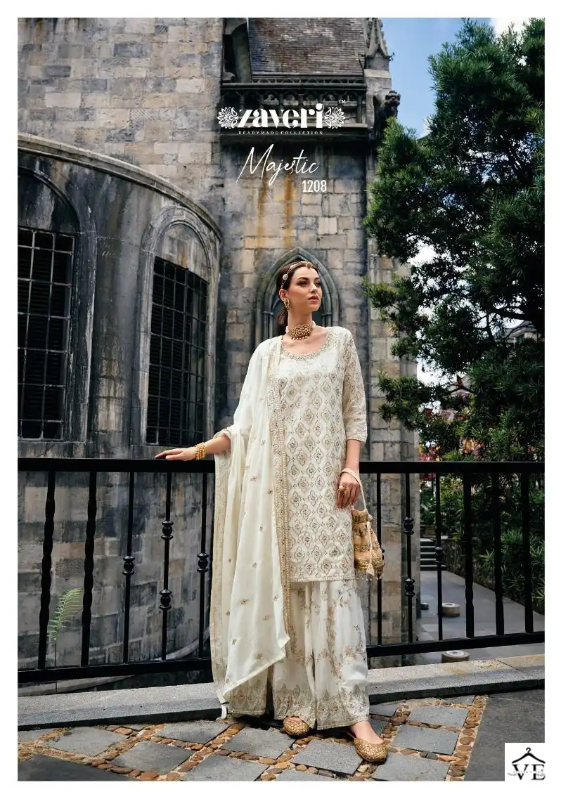 Zaveri Majestic Heavy Chinon Wholesale Readymade Suits Catalog — Wholesale Salwar Suits, MPA wholesale from Surat - Gallery Image 4