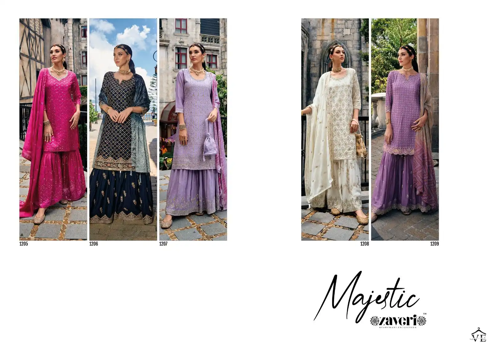 Zaveri Majestic Heavy Chinon Wholesale Readymade Suits Catalog — Wholesale Salwar Suits, MPA wholesale from Surat — view 5