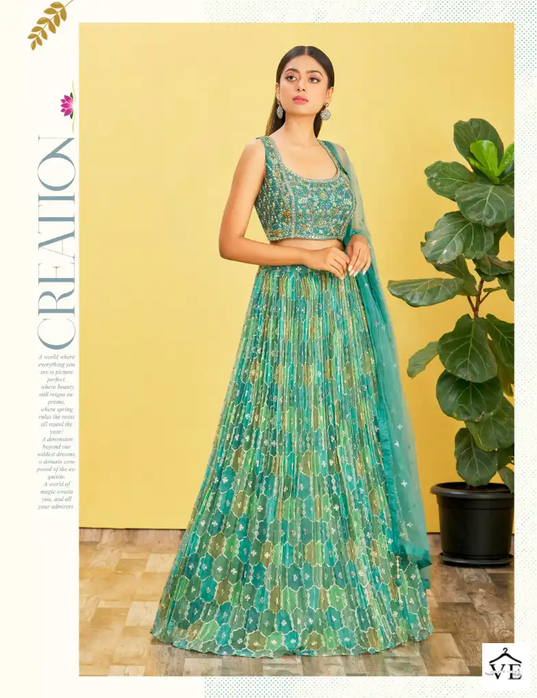 Zeel Mandakini Vol-2 Organza, Chinon Wholesale Lehenga Catalog — Wholesale Lehenga, MPA wholesale from Surat - Gallery Image 8