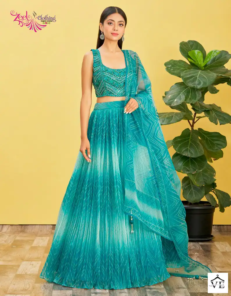 Zeel Mandakini Vol-2 Organza, Chinon Wholesale Lehenga Catalog — Wholesale Lehenga, MPA wholesale from Surat - Gallery Image 5