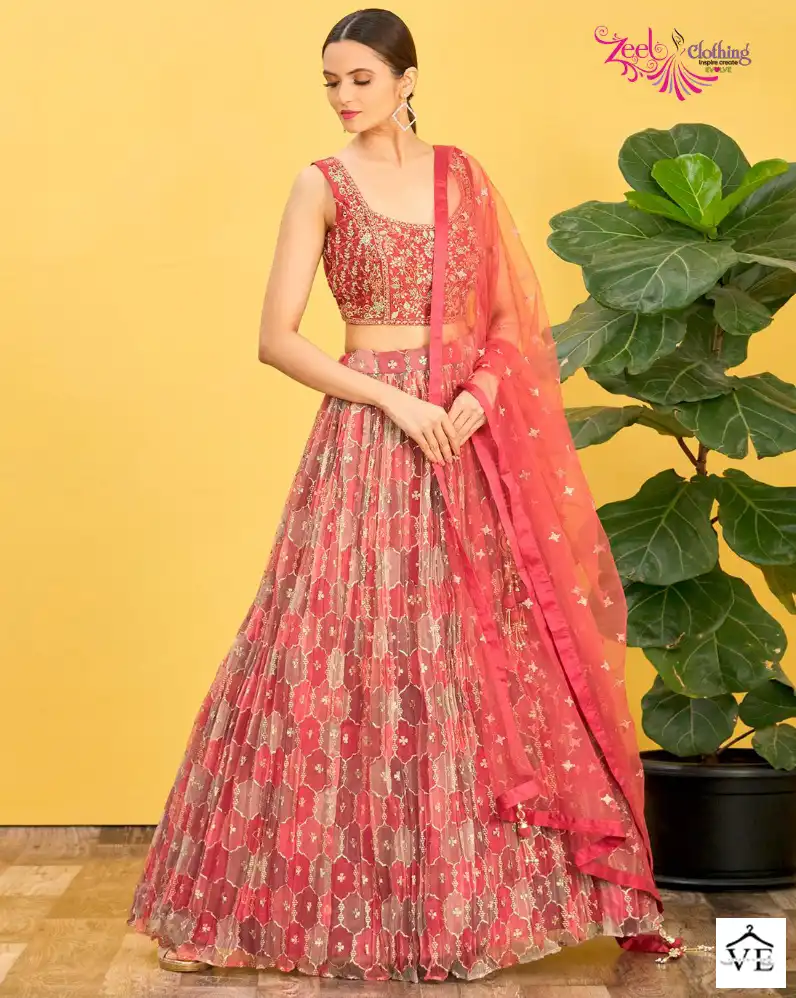 Zeel Mandakini Vol-2 Organza, Chinon Wholesale Lehenga Catalog — Wholesale Lehenga, MPA wholesale from Surat — view 1