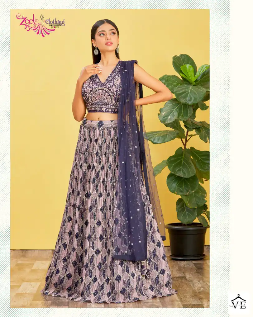 Zeel Mandakini Vol-2 Organza, Chinon Wholesale Lehenga Catalog — Wholesale Lehenga, MPA wholesale from Surat - Gallery Image 10