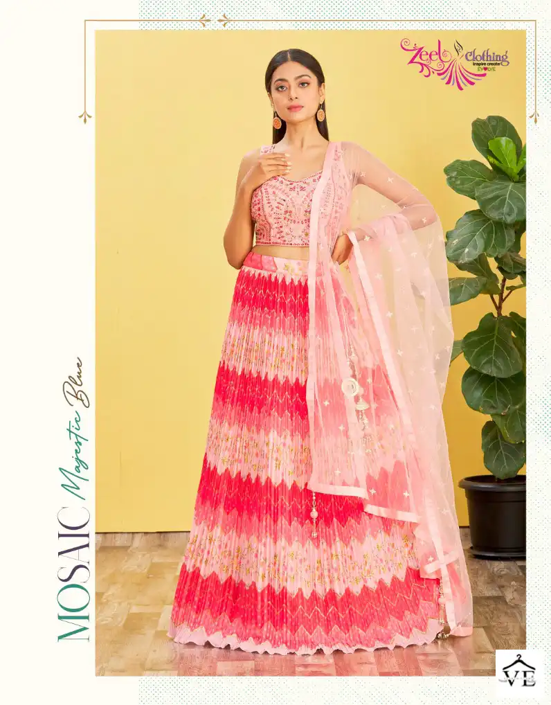 Zeel Mandakini Vol-2 Organza, Chinon Wholesale Lehenga Catalog — Wholesale Lehenga, MPA wholesale from Surat - Gallery Image 12