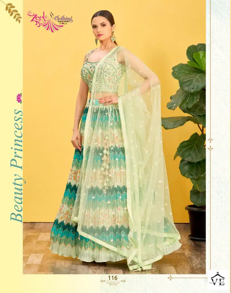 Zeel Mandakini Vol-2 Organza, Chinon Wholesale Lehenga Catalog — Wholesale Lehenga, MPA wholesale from Surat - Gallery Image 2