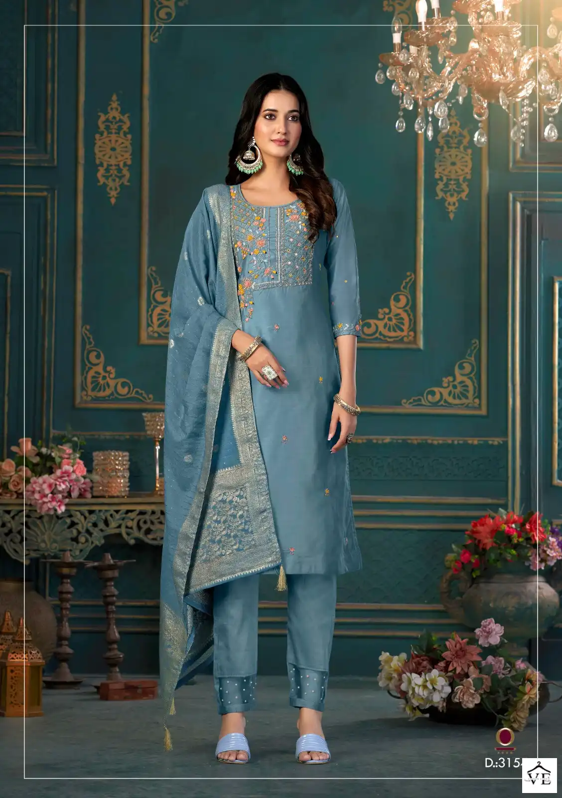 Anju Fabrics Mayra Vol 2 Pure Viscose Silk Wholesale Readymade Suits Catalog — Wholesale Salwar Suits, MPA wholesale from Surat - Gallery Image 6