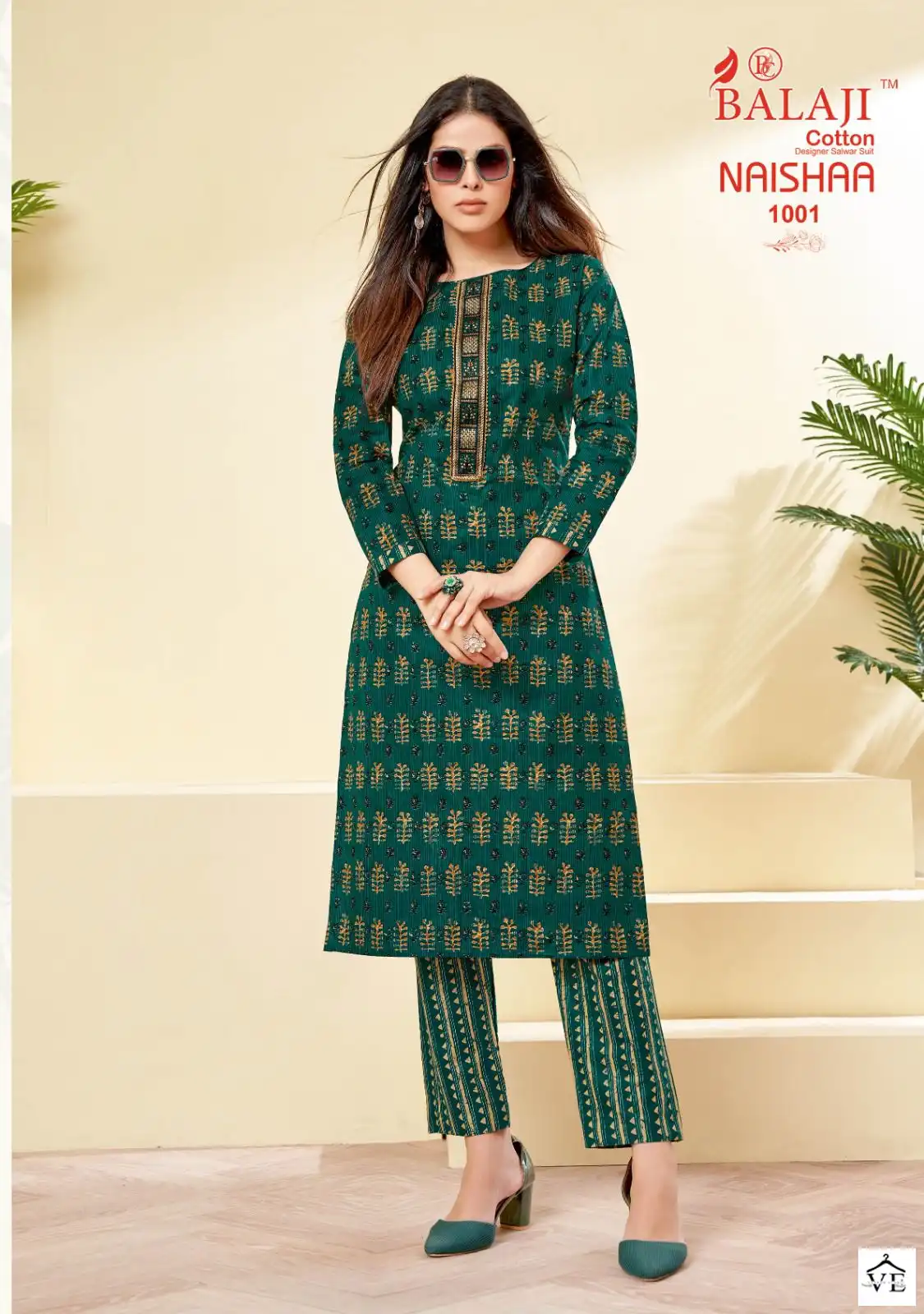 Balaji Naishaa Cotton Wholesale Kurti With Pant Catalog — Wholesale Kurtis, MPA wholesale from Surat - Gallery Image 2