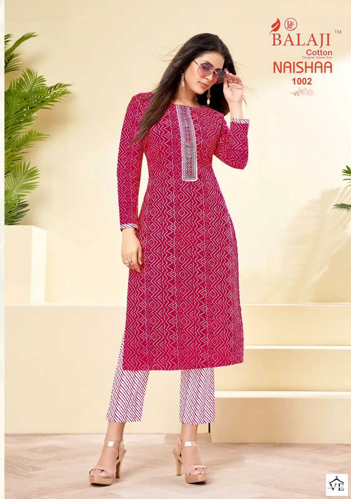Balaji Naishaa Cotton Wholesale Kurti With Pant Catalog — Wholesale Kurtis, MPA wholesale from Surat - Gallery Image 3