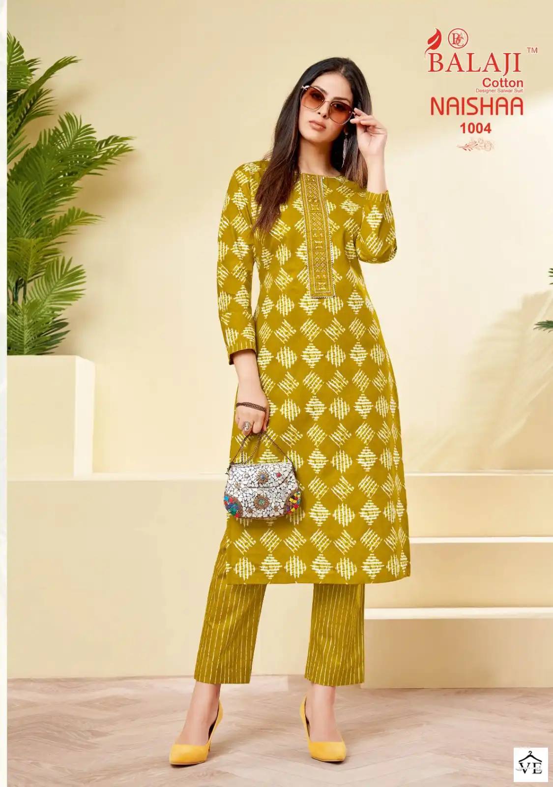 Balaji Naishaa Cotton Wholesale Kurti With Pant Catalog — Wholesale Kurtis, MPA wholesale from Surat - Gallery Image 5