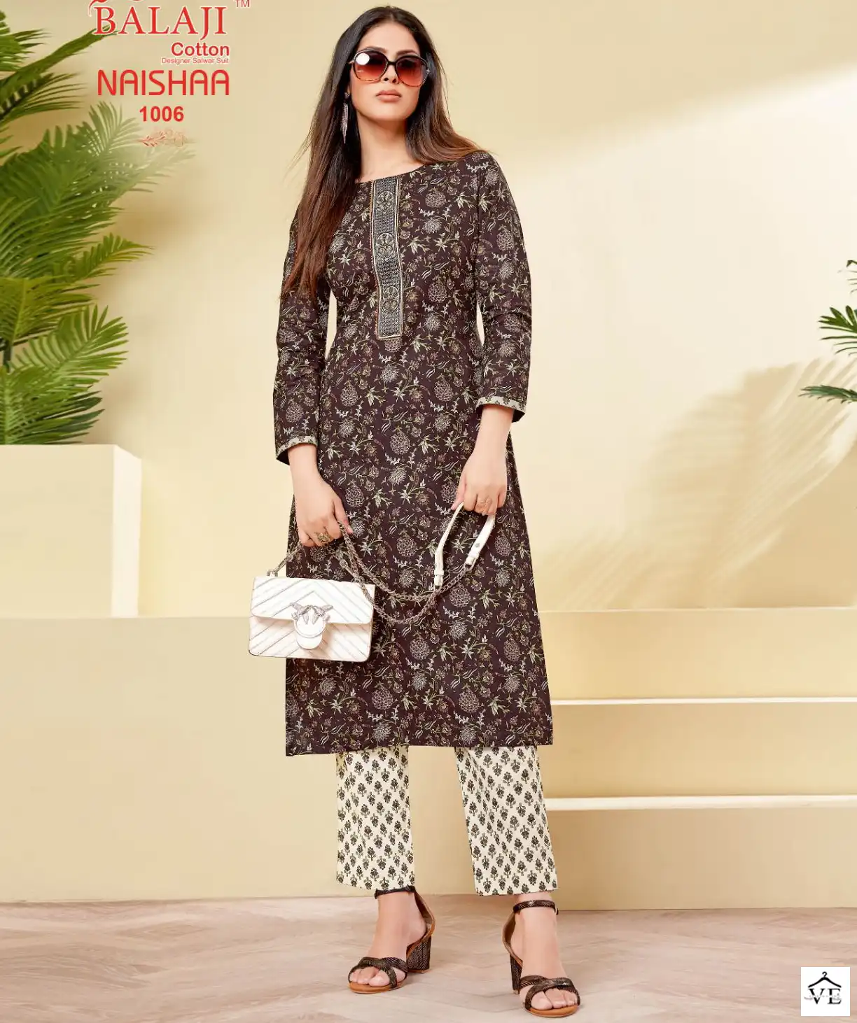 Balaji Naishaa Cotton Wholesale Kurti With Pant Catalog — Wholesale Kurtis, MPA wholesale from Surat — view 1