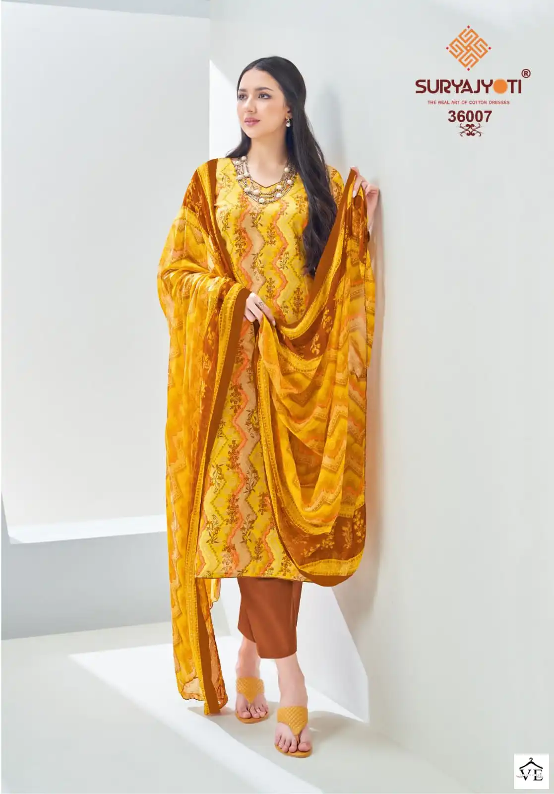 Suryajyoti Naishaa Vol 36 Cotton Wholesale Salwar Suit Catalog — Wholesale Salwar Suits, MPA wholesale from Surat - Gallery Image 8