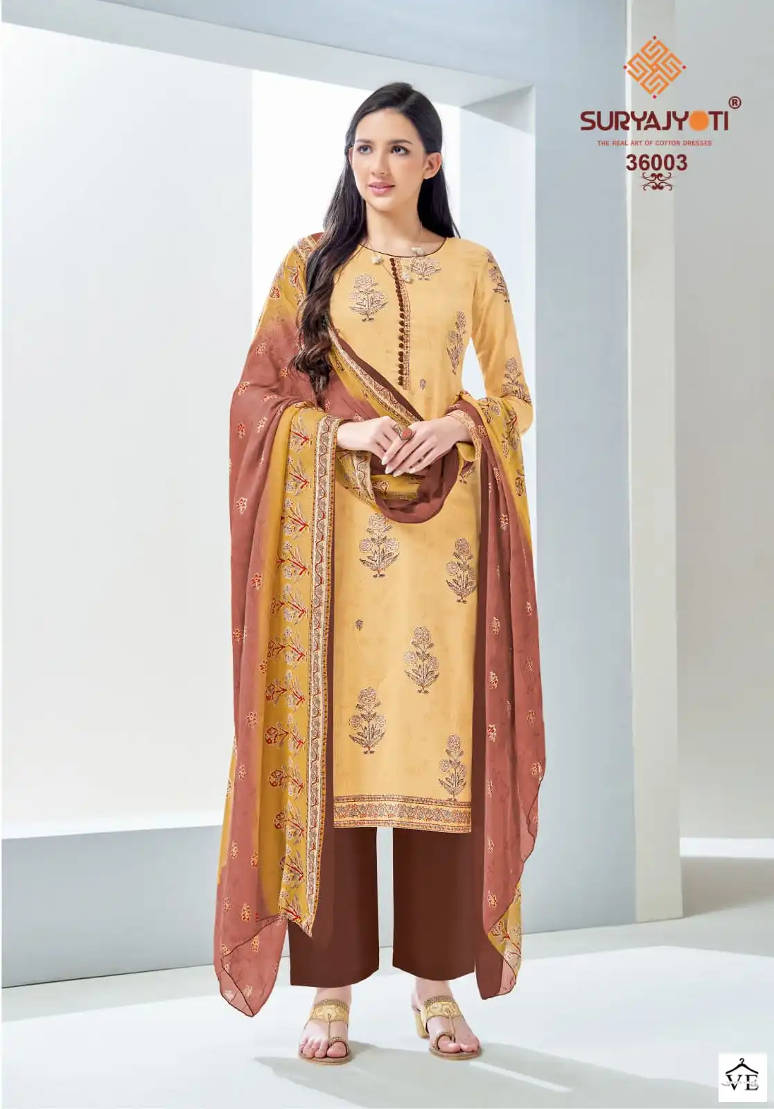 Suryajyoti Naishaa Vol 36 Cotton Wholesale Salwar Suit Catalog — Wholesale Salwar Suits, MPA wholesale from Surat - Gallery Image 2