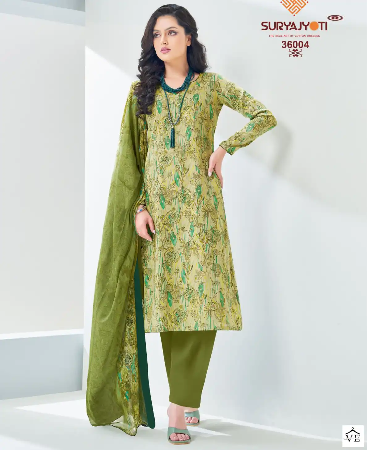 Suryajyoti Naishaa Vol 36 Cotton Wholesale Salwar Suit Catalog — Wholesale Salwar Suits, MPA wholesale from Surat — view 1