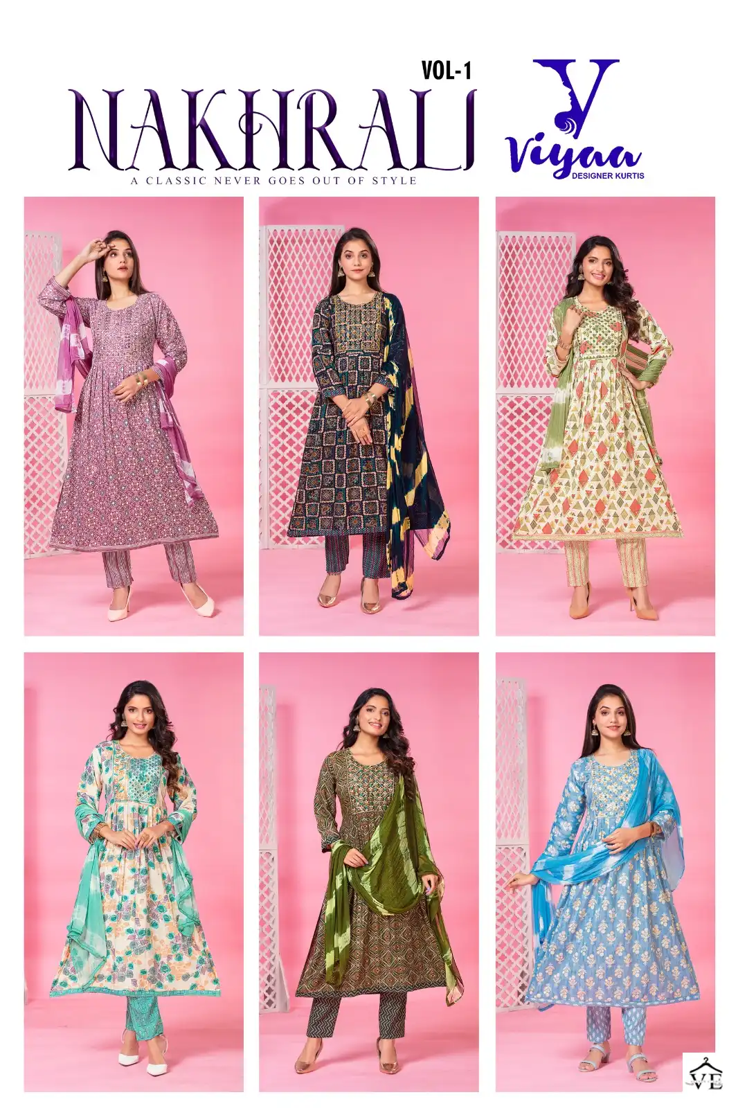 Viyaa Nakhrali Vol 1 Pure Original Capsule Rayon Wholesale Readymade Suits Catalog — Wholesale Salwar Suits, MPA wholesale from Surat — view 7