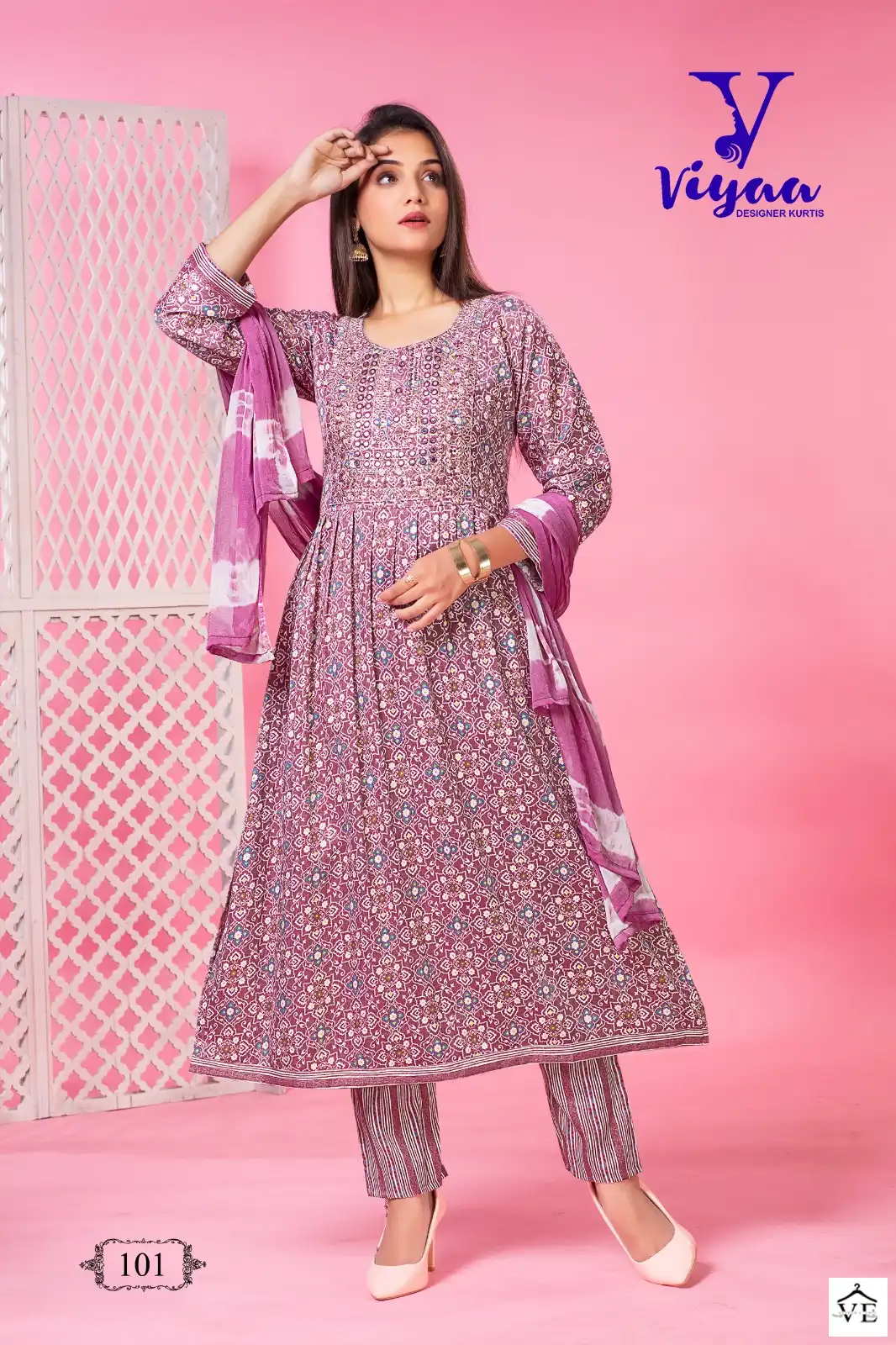 Viyaa Nakhrali Vol 1 Pure Original Capsule Rayon Wholesale Readymade Suits Catalog — Wholesale Salwar Suits, MPA wholesale from Surat - Gallery Image 4