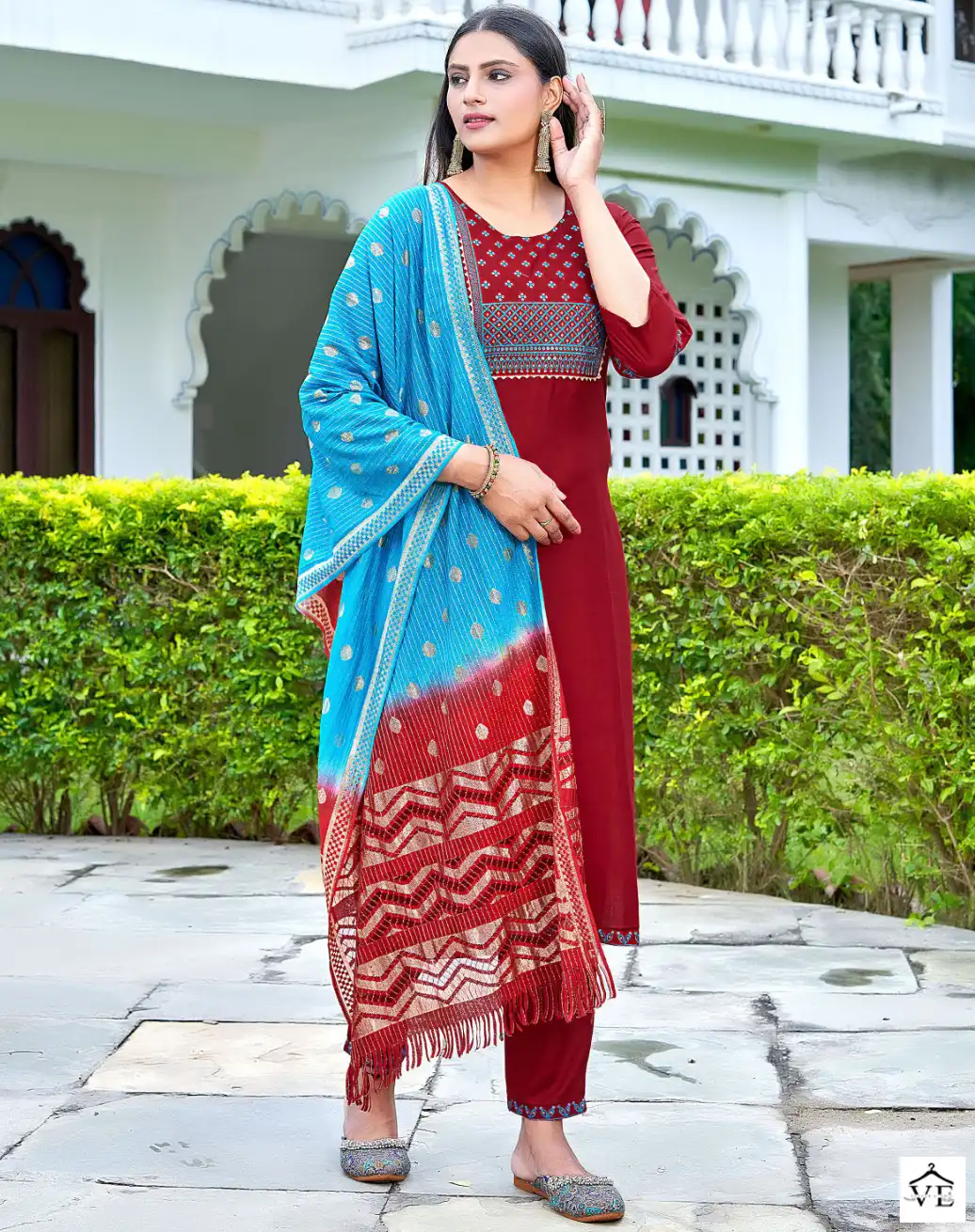 Rung Nakshi Heavy Rayon Wholesale Readymade Suits Catalog — Wholesale Salwar Suits, MPA wholesale from Surat — view 1