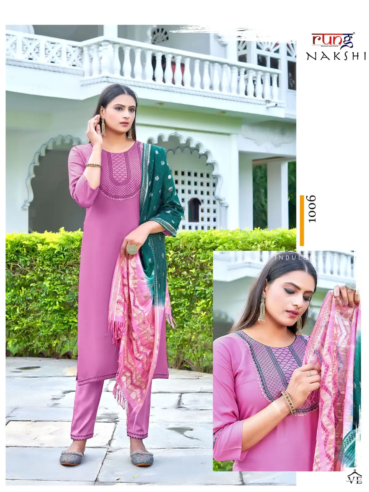 Rung Nakshi Heavy Rayon Wholesale Readymade Suits Catalog — Wholesale Salwar Suits, MPA wholesale from Surat - Gallery Image 7