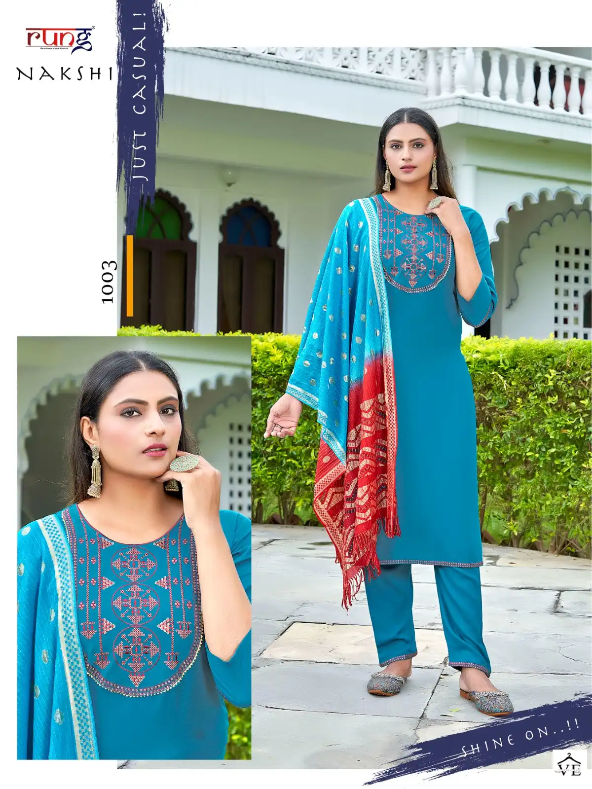 Rung Nakshi Heavy Rayon Wholesale Readymade Suits Catalog — Wholesale Salwar Suits, MPA wholesale from Surat - Gallery Image 3