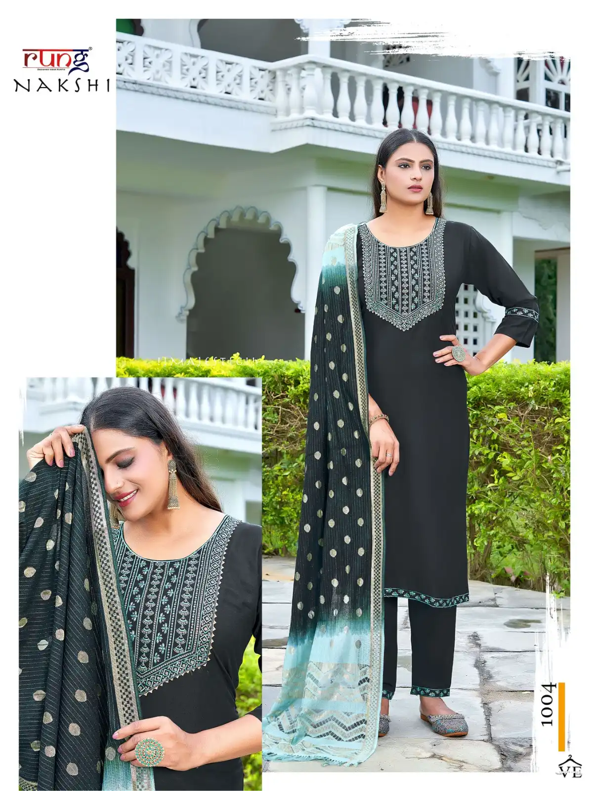 Rung Nakshi Heavy Rayon Wholesale Readymade Suits Catalog — Wholesale Salwar Suits, MPA wholesale from Surat - Gallery Image 4