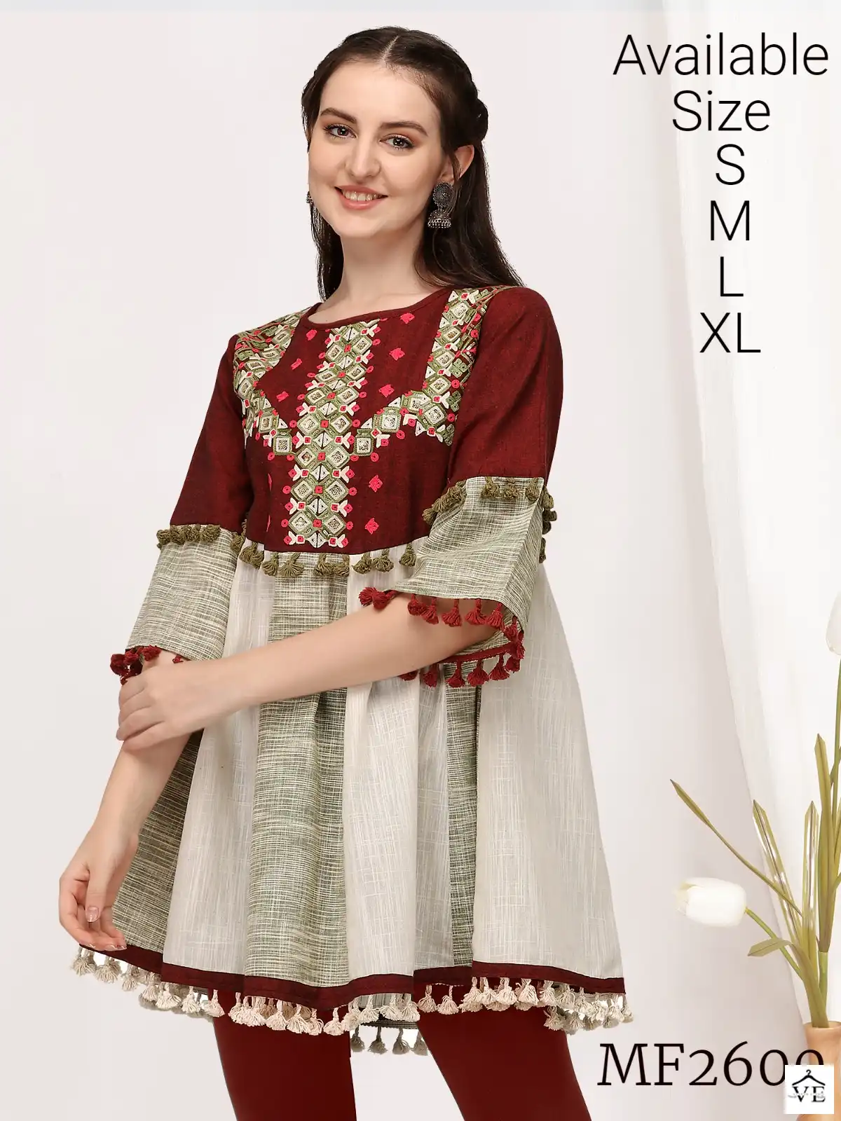 VE Navrang 100% Cotton Wholesale Female Kedia With Skirt Catalog — Singles, MPA wholesale from Surat — view 5
