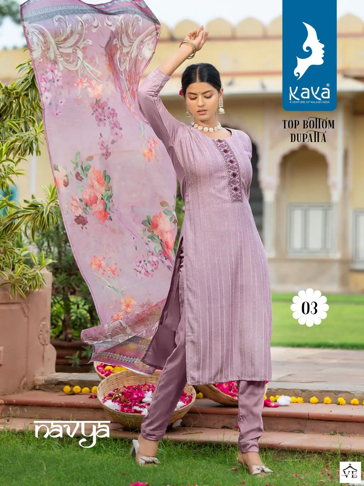 Kaya Navya Chinon Wholesale Designer Readymade Salwar Suit Catalog — Wholesale Salwar Suits, MPA wholesale from Surat - Gallery Image 4