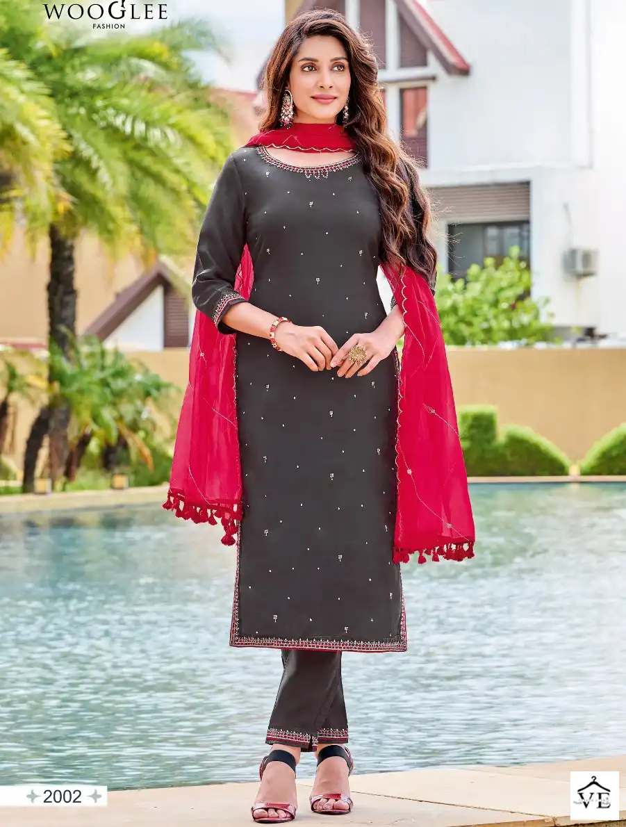 Wooglee Nikhar Pure Viscose Silk Wholesale Readymade Salwar Suit Catalog