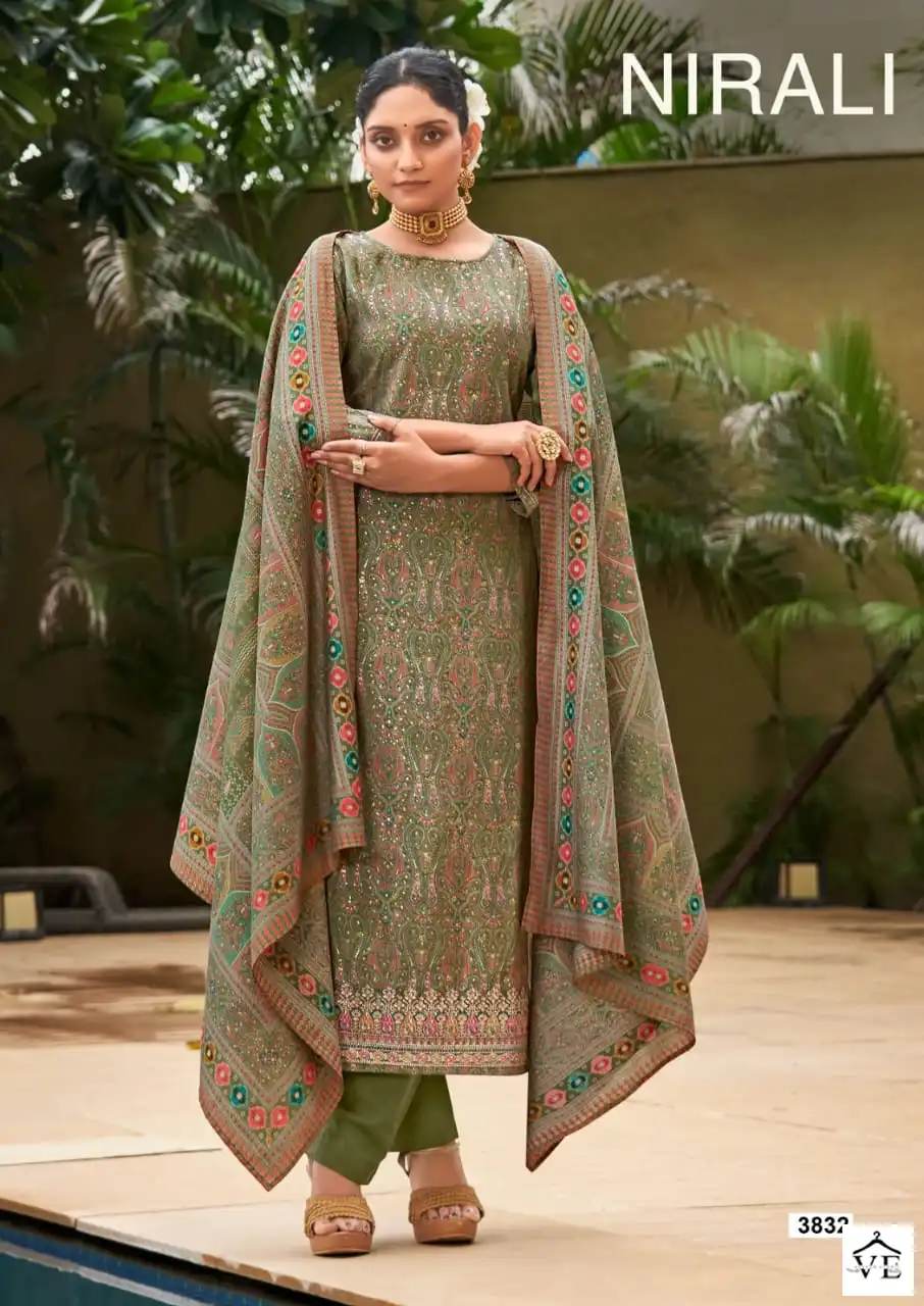 Rang Nirali Muslin Wholesale Salwar Suit Catalog — Wholesale Salwar Suits, MPA wholesale from Surat - Gallery Image 4