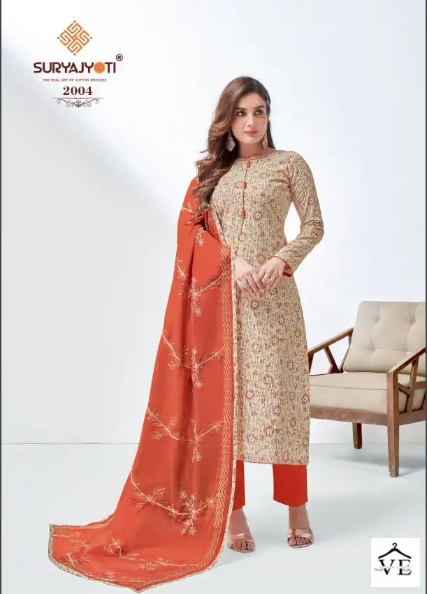 Suryajyoti Nisha Vol 2 Cotton Wholesale Fancy Salwar Suit Catalog — Wholesale Salwar Suits, MPA wholesale from Surat - Gallery Image 2