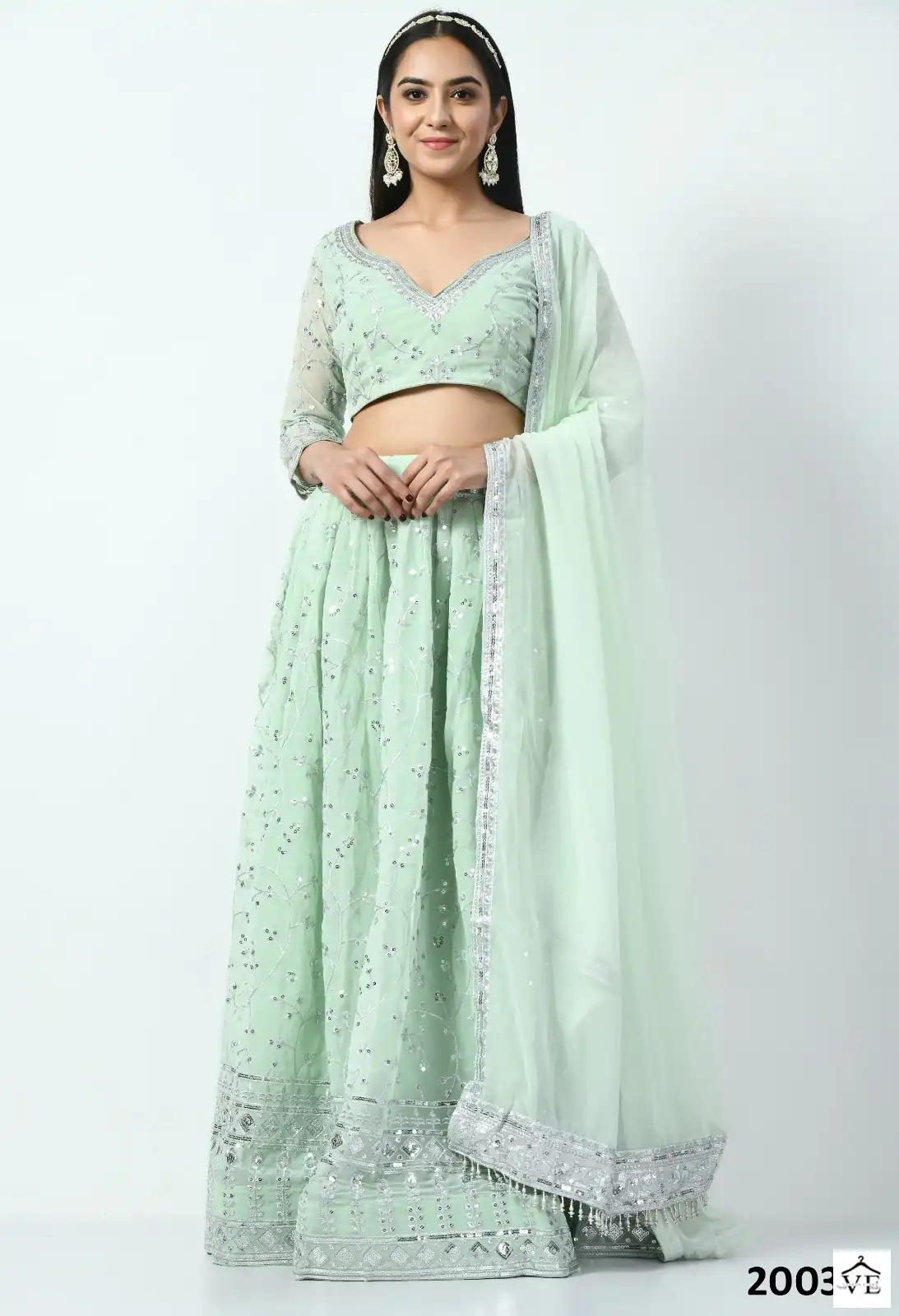Biva Niyati Georgette Wholesale Lehenga Catalog — Wholesale Lehenga, MPA wholesale from Surat - Gallery Image 3
