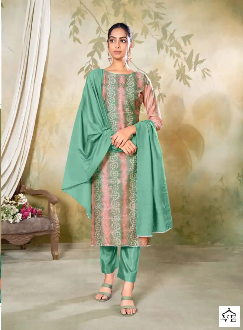 Vishnu Impex Niyati Gadwal Silk Wholesale Salwar Suit Catalog — Wholesale Salwar Suits, MPA wholesale from Surat — view 8