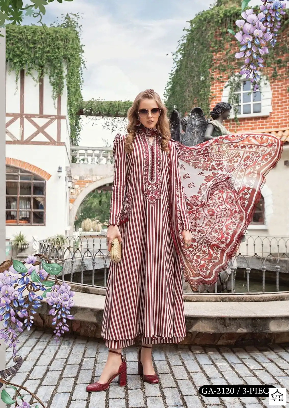 Gull Aahmed Noorain Cotton Wholesale Pakistani Salwar Suit Catalog — Wholesale Salwar Suits, MPA wholesale from Surat — view 2