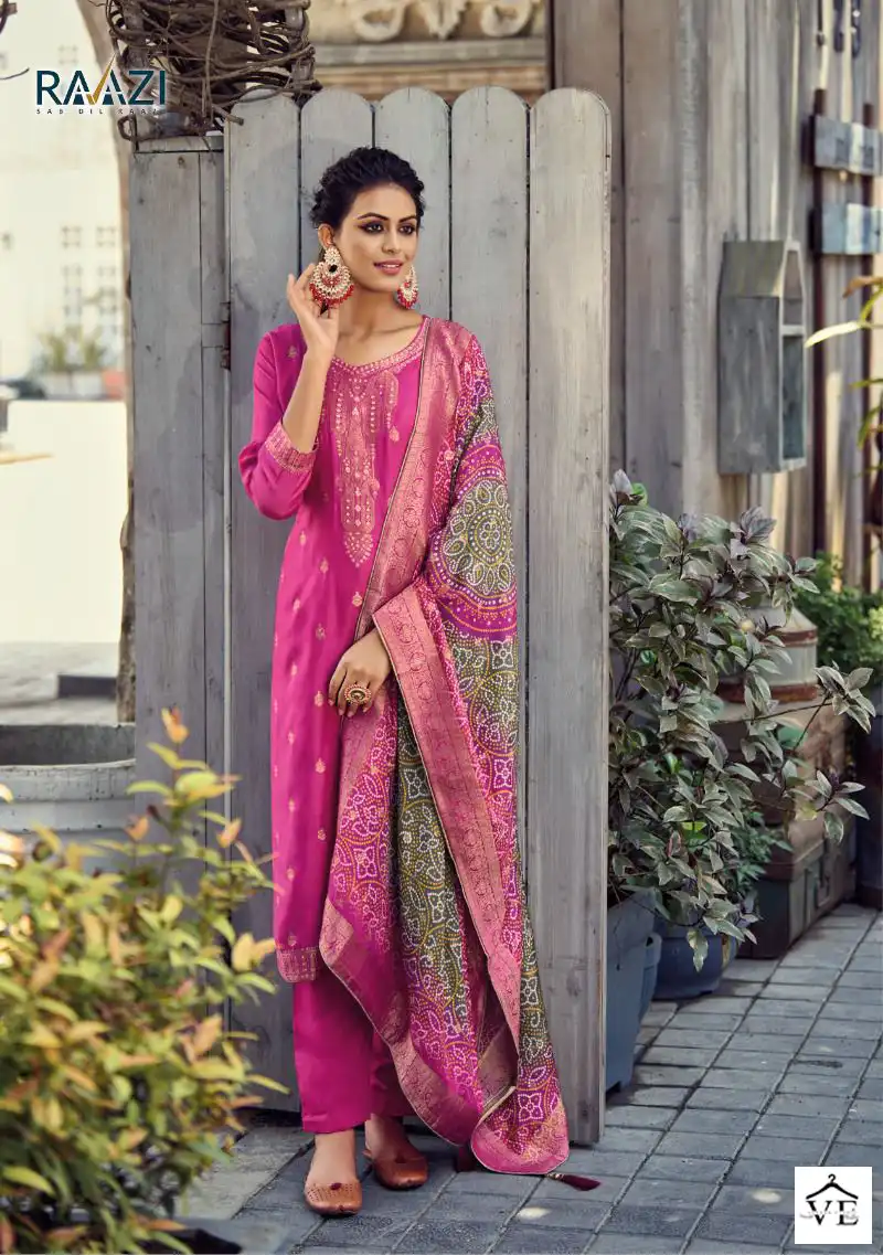 Rama Fashions Nooreh Premium Viscose Silk Wholesale Designer Salwar Suit Catalog — Wholesale Salwar Suits, MPA wholesale from Surat - Gallery Image 4