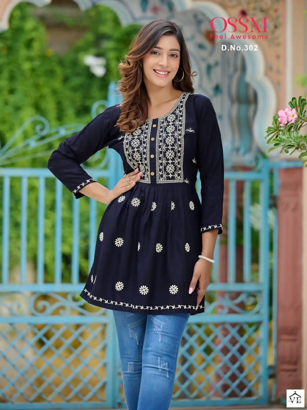 Ossm Nora Vol 03 Heavy Rayon Slub 16Kg Wholesale Fancy Short Tops Catalog — Wholesale Kurtis, MPA wholesale from Surat - Gallery Image 2
