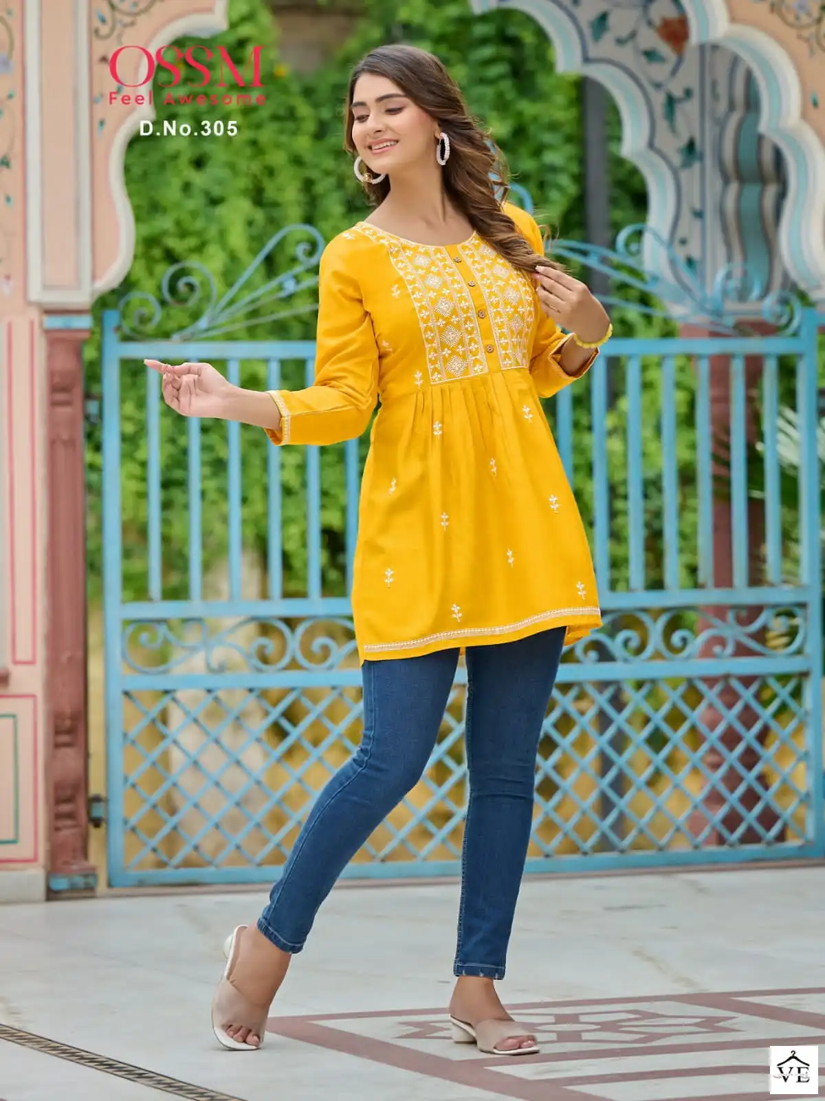 Ossm Nora Vol 03 Heavy Rayon Slub 16Kg Wholesale Fancy Short Tops Catalog — Wholesale Kurtis, MPA wholesale from Surat - Gallery Image 4