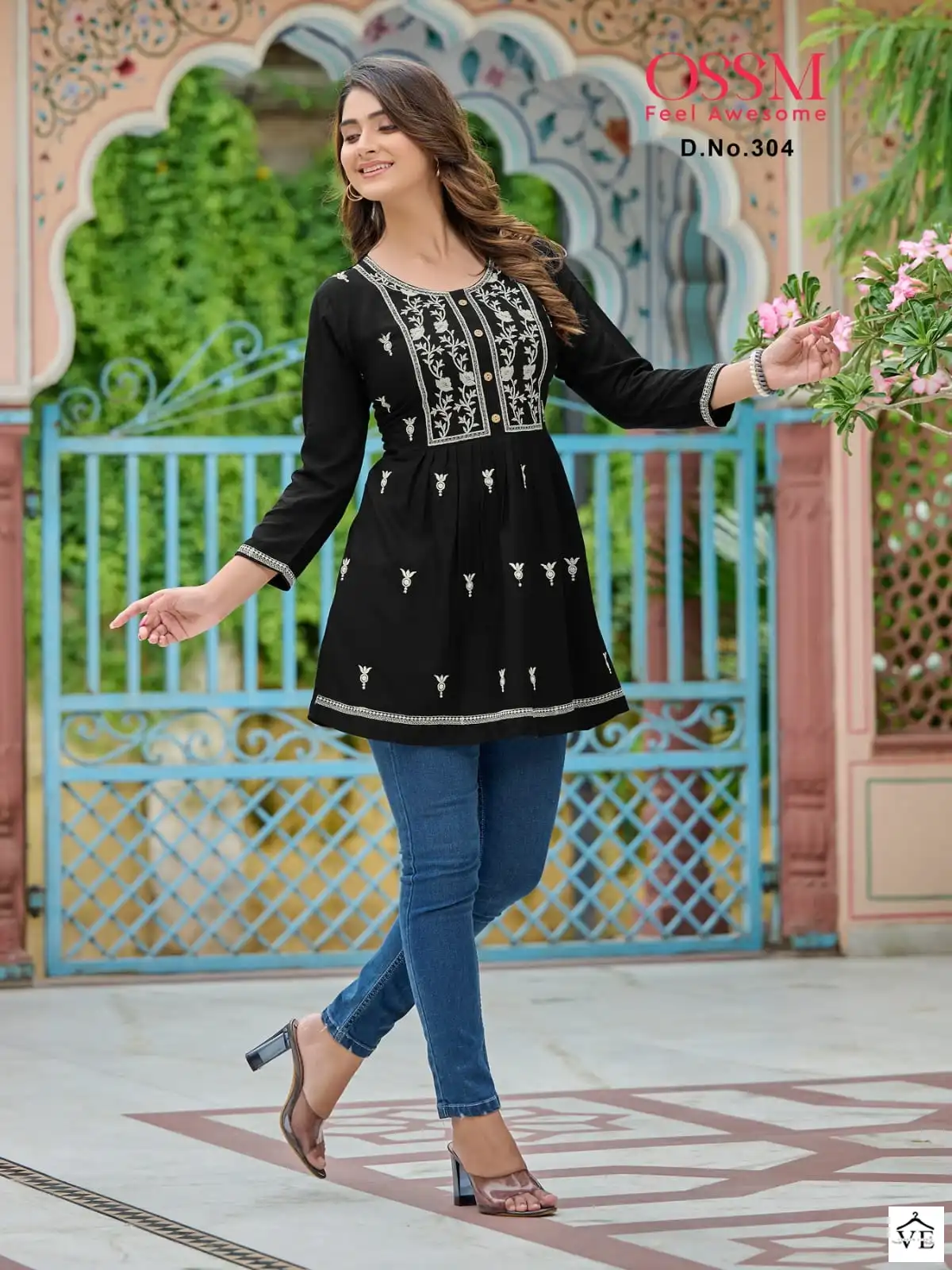 Ossm Nora Vol 03 Heavy Rayon Slub 16Kg Wholesale Fancy Short Tops Catalog — Wholesale Kurtis, MPA wholesale from Surat - Gallery Image 5