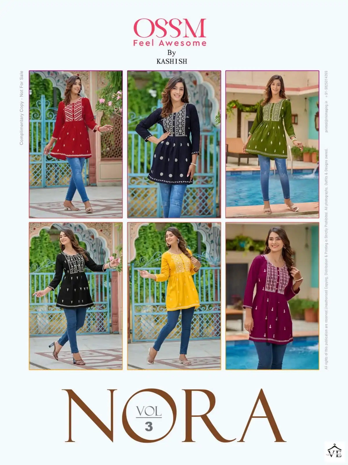 Ossm Nora Vol 03 Heavy Rayon Slub 16Kg Wholesale Fancy Short Tops Catalog — Wholesale Kurtis, MPA wholesale from Surat — view 7