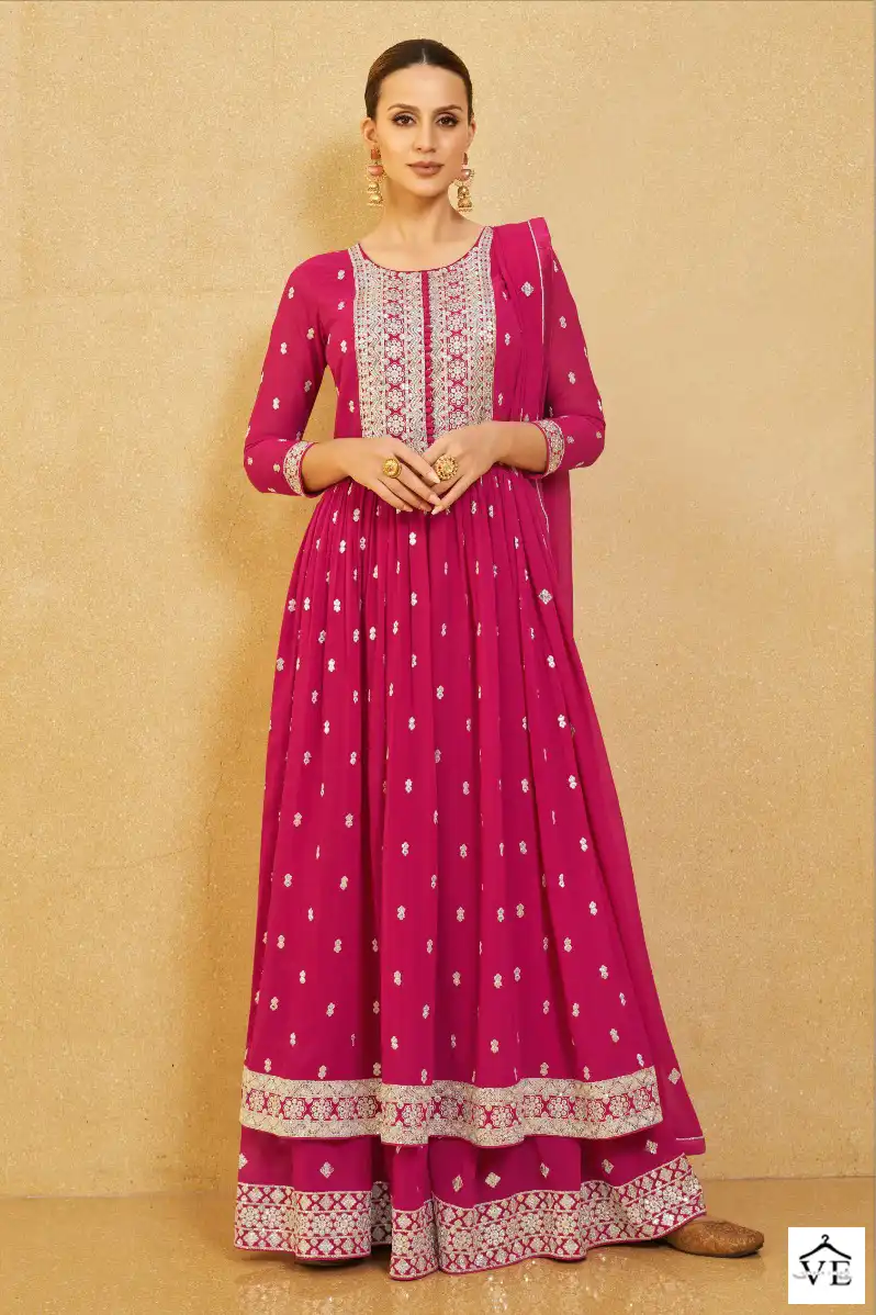 Aashirwad Nura Georgette Wholesale Designer Readymade Salwar Suit Catalog — Wholesale Salwar Suits, Aashirwad Creation wholesale from Surat - Gallery Image 4