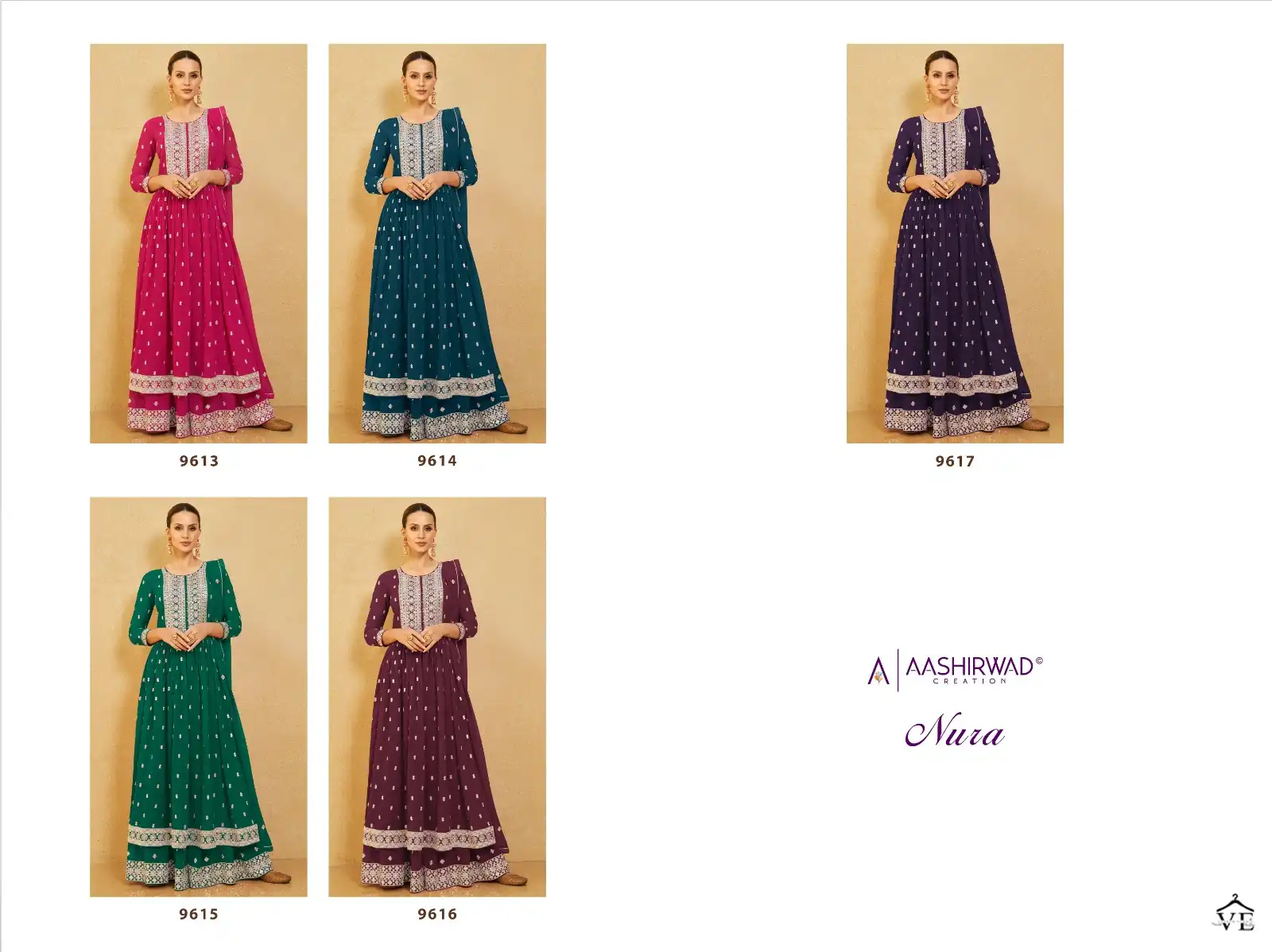 Aashirwad Nura Georgette Wholesale Designer Readymade Salwar Suit Catalog — Wholesale Salwar Suits, Aashirwad Creation wholesale from Surat — view 6