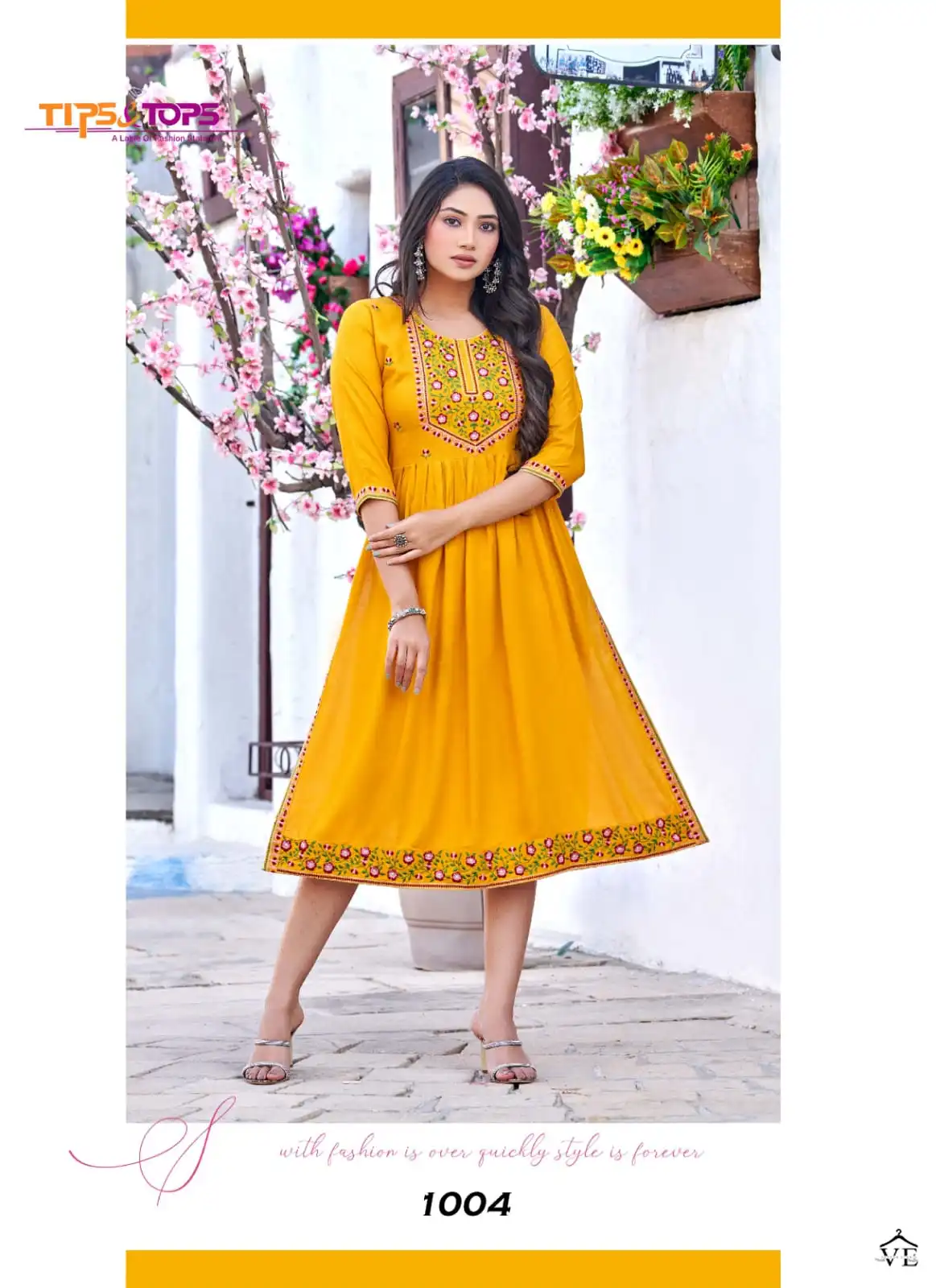 Tips & Tops Nyra Heavy Rayon Slub Wholesale Kurti Catalog — Wholesale Kurtis, MPA wholesale from Surat - Gallery Image 2