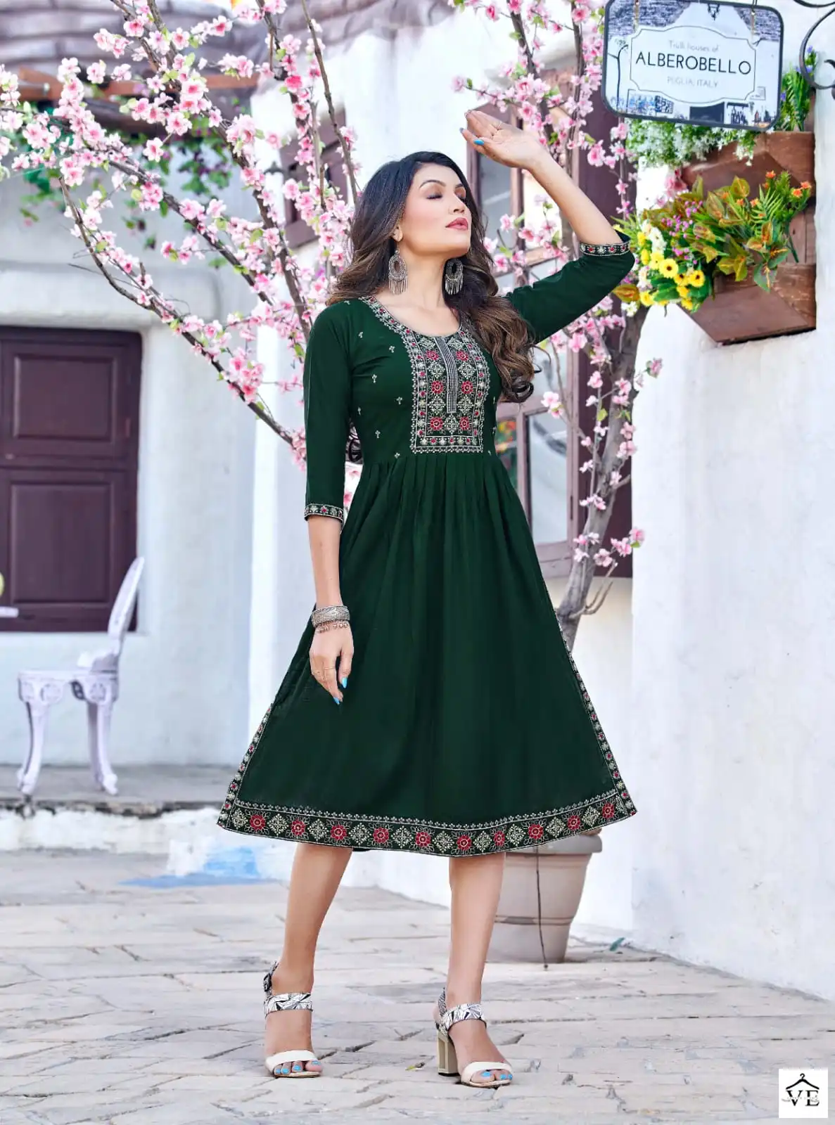 Tips & Tops Nyra Heavy Rayon Slub Wholesale Kurti Catalog — Wholesale Kurtis, MPA wholesale from Surat - Gallery Image 4
