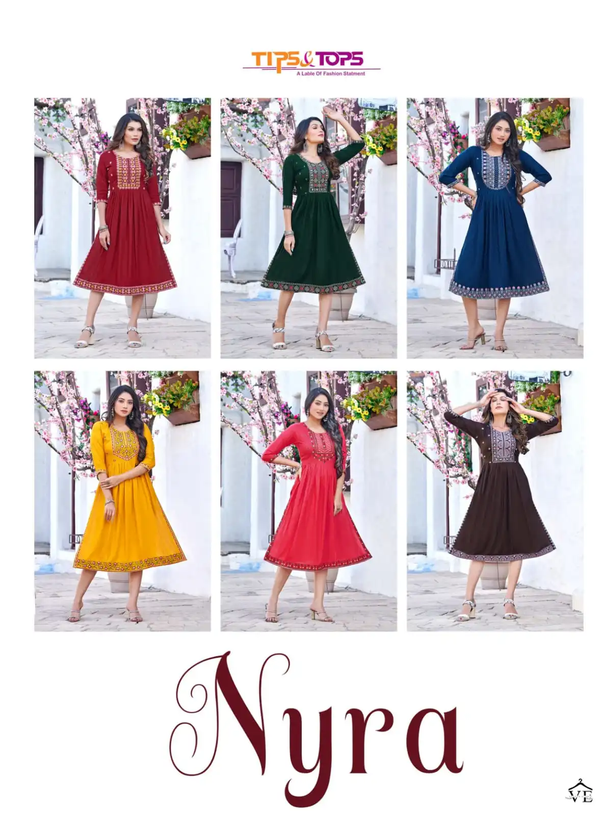 Tips &amp; Tops Nyra Heavy Rayon Slub Wholesale Kurti Catalog — Wholesale Kurtis, MPA wholesale from Surat — view 7