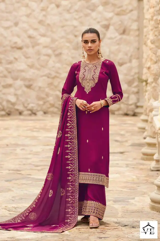 Aashirwad Ogaan Premium Silk Wholesale Designer Salwar Suit Catalog — Wholesale Salwar Suits, Aashirwad Creation wholesale from Surat - Gallery Image 5