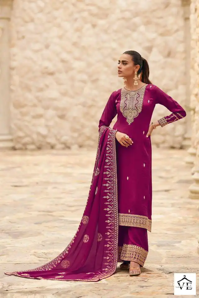 Aashirwad Ogaan Premium Silk Wholesale Designer Salwar Suit Catalog — Wholesale Salwar Suits, Aashirwad Creation wholesale from Surat - Gallery Image 7