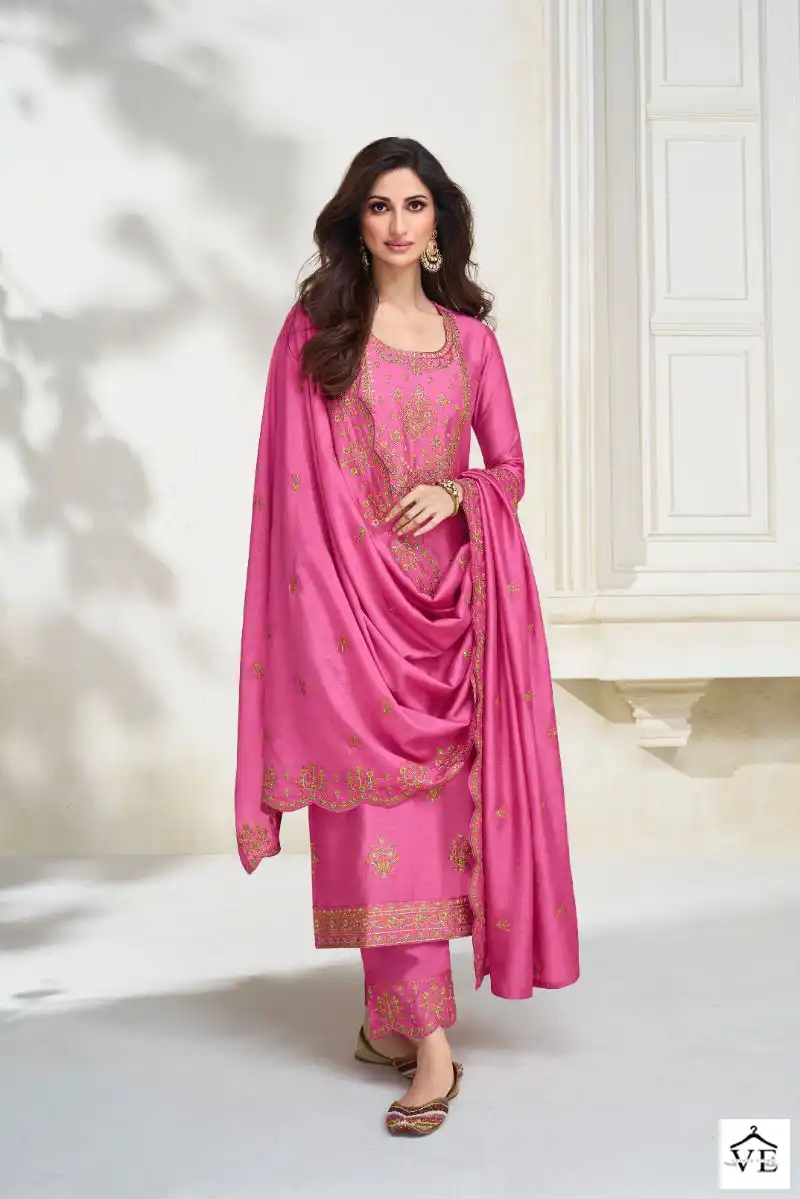 Aashirwad Olive 9723-9727 Premium Silk Wholesale Designer Wedding Salwar Suit Catalog — Wholesale Salwar Suits, Aashirwad Creation wholesale from Surat - Gallery Image 2