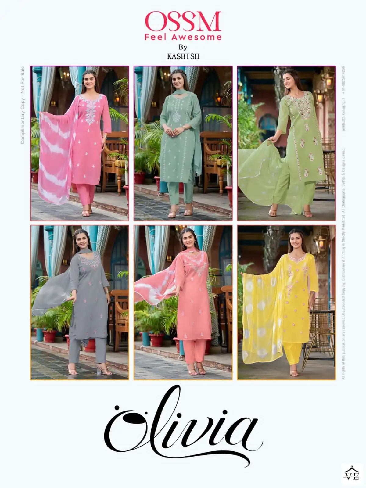 Ossm Olivia Cotton Wholesale Designer Readymade Salwar Suit Catalog — Wholesale Salwar Suits, MPA wholesale from Surat — view 7