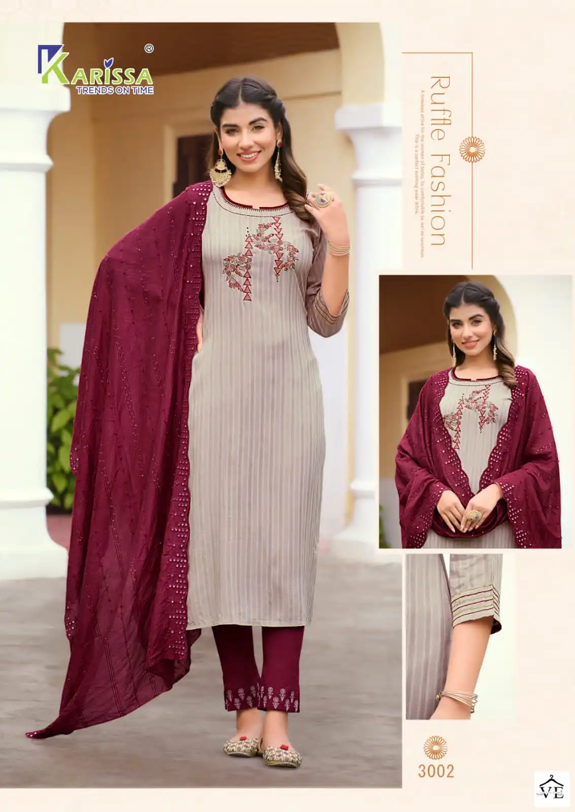 Karissa Opel Vol-3 Premium Pure Viscose Rayon Wholesale Readymade Suit Catalog — Wholesale Salwar Suits, Karissa wholesale from Surat - Gallery Image 5