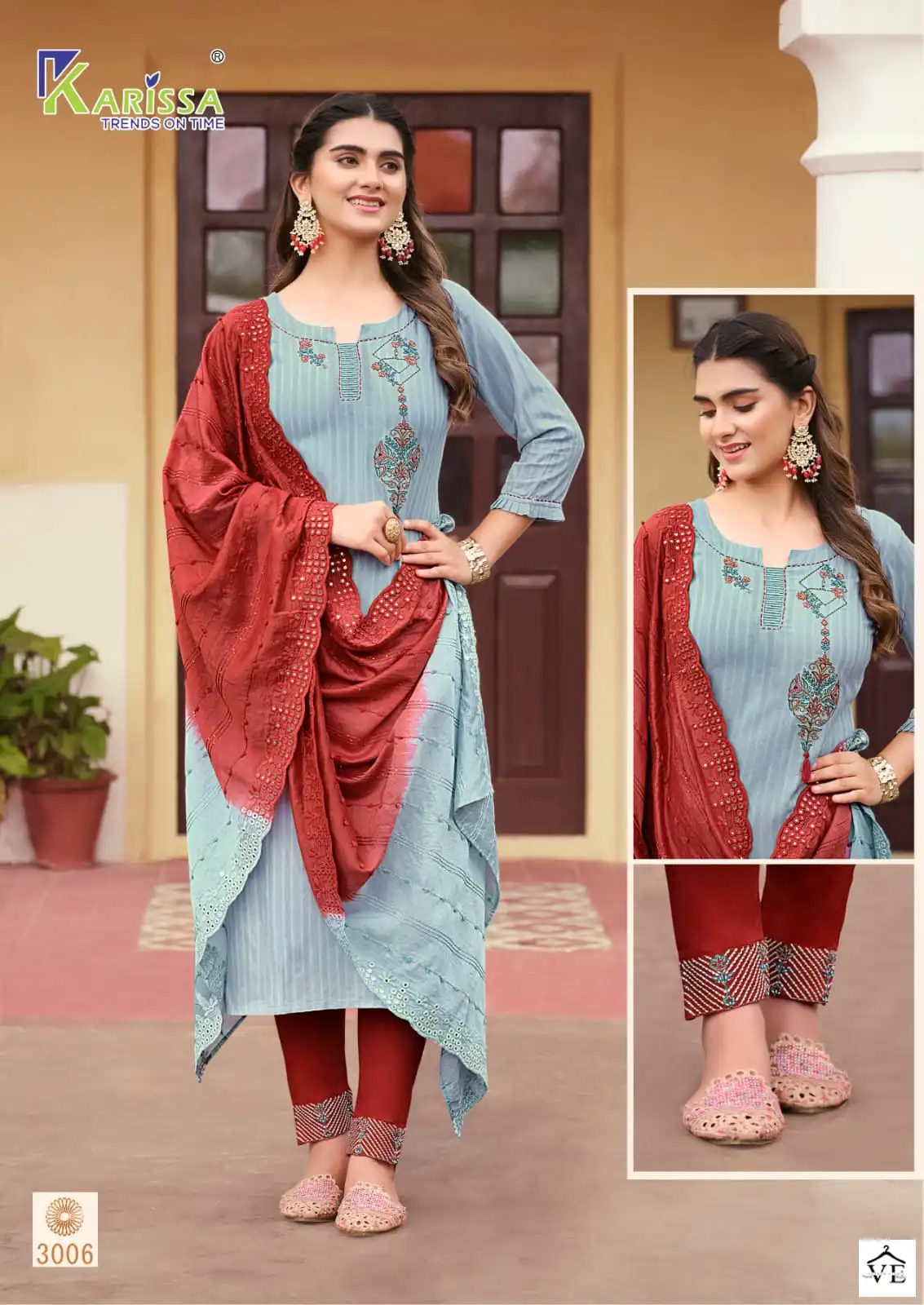 Karissa Opel Vol-3 Premium Pure Viscose Rayon Wholesale Readymade Suit Catalog — Wholesale Salwar Suits, Karissa wholesale from Surat - Gallery Image 2